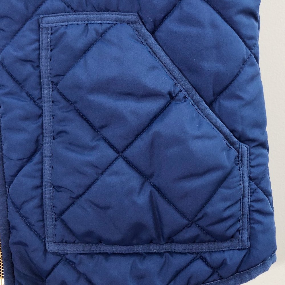 J. CREW Blue Quilted Full-Zip Puffer Vest G7520 Size M - Picture 8 of 12